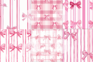Pink Bow Coquette Digital Paper Pattern Graphic by Nam Tiwa · Creative ...