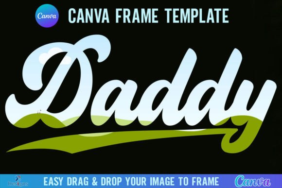 Retro Daddy Canva Template Frame