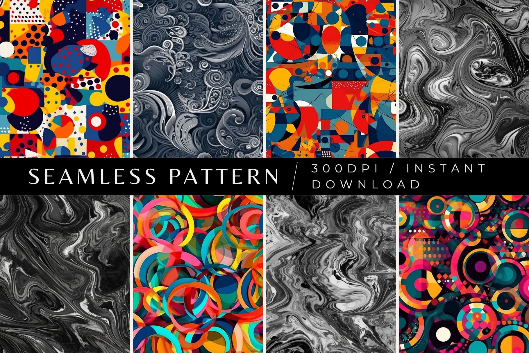 Thalia Abstract Seamless Patterns Graphic by Inknfolly · Creative Fabrica