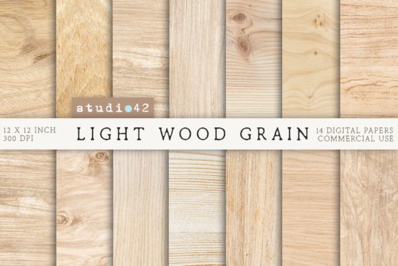 Wood Grain Textures Digital Paper
