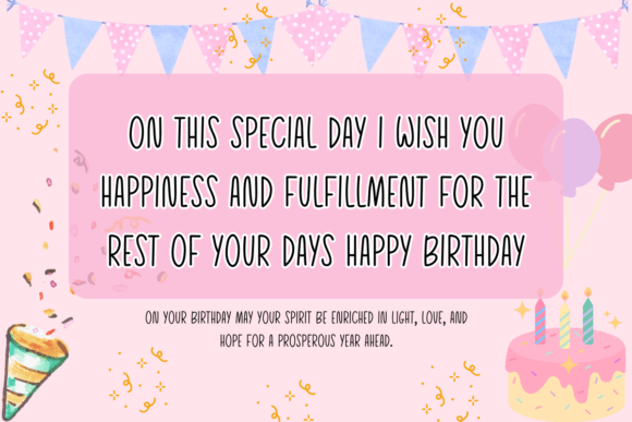 Birthday Font - Preview 2