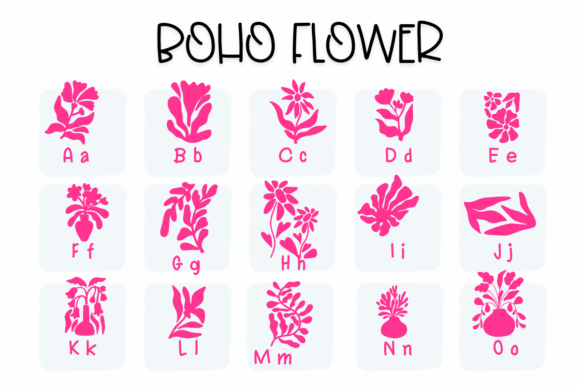 Boho Flower Font - Preview 1