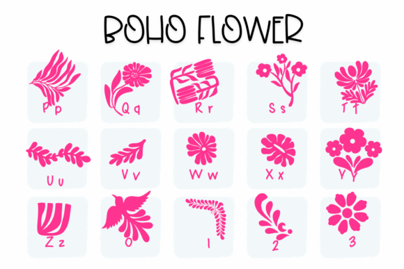 Boho Flower Font - Preview 2