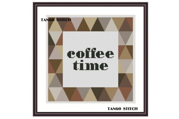 Coffee Art Design Cross Stitch Pattern