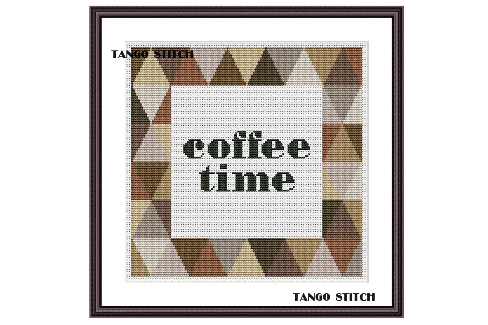 Coffee Art Design Cross Stitch Pattern