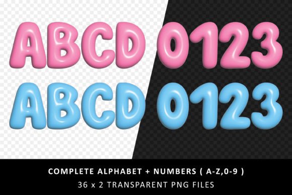 Cute Kids Font PNG with transparent background - Preview 3