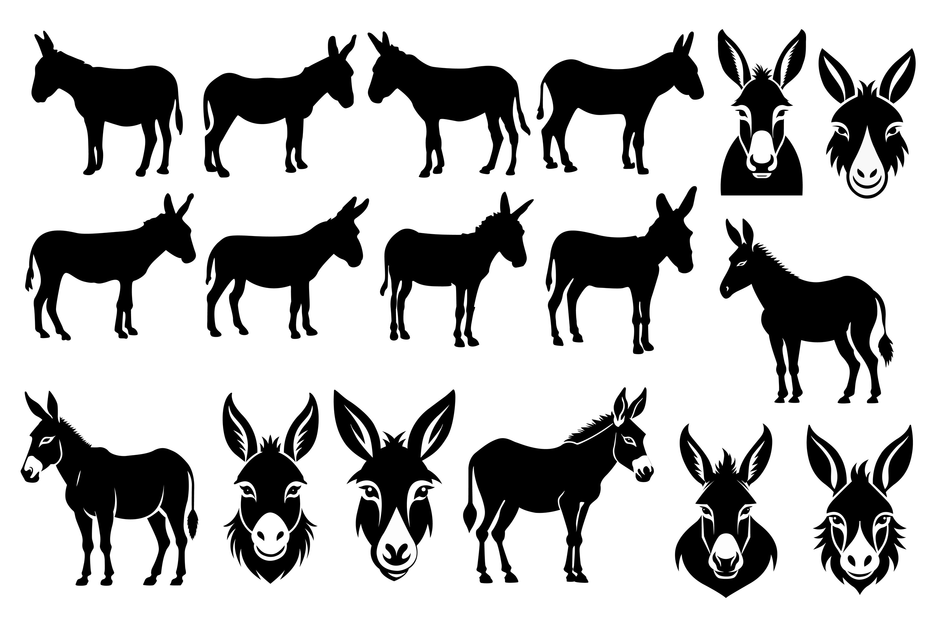 Donkey SVG Bundle Graphic by VYCstore · Creative Fabrica