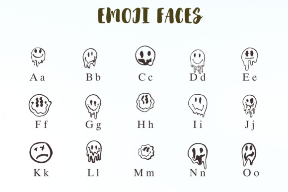 Emoji Faces Font - Preview 1