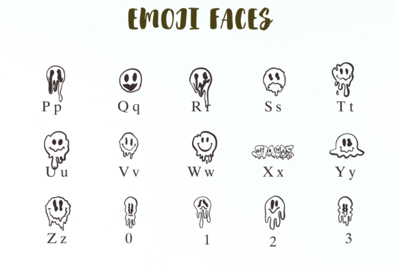 Emoji Faces Font - Preview 2