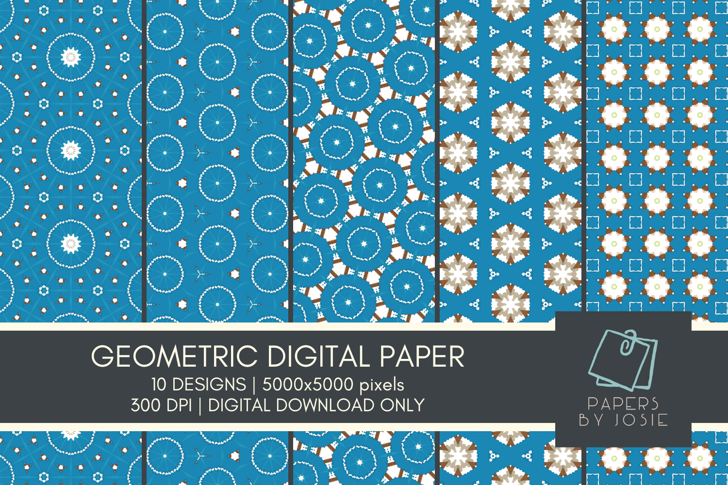 Geometric Pattern Digital Paper Graphic by papersbyjosie · Creative Fabrica
