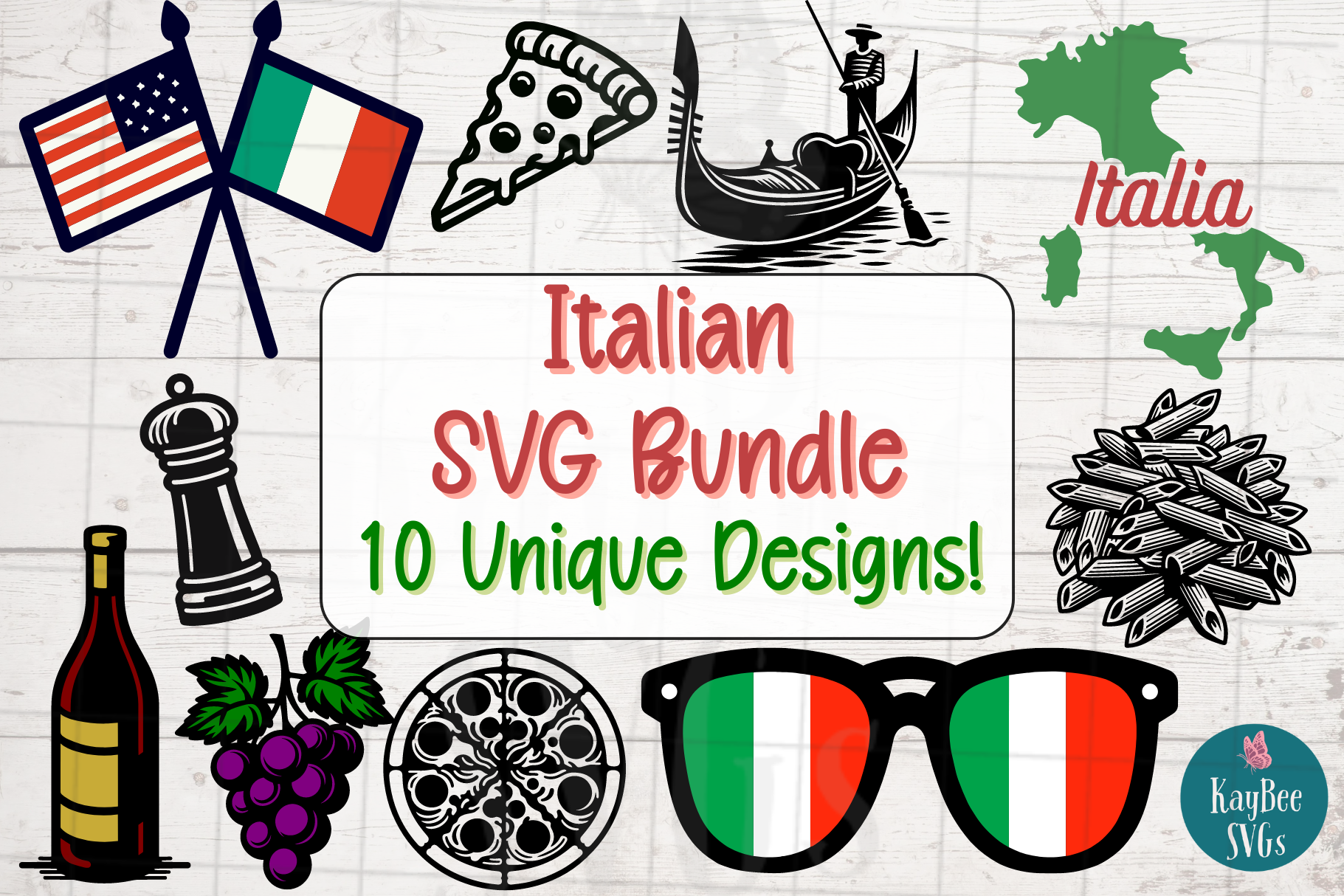Italian SVG Bundle Graphic by KayBeeSVGs · Creative Fabrica