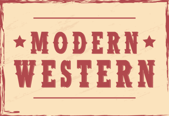 Modern Western Font PNG with transparent background - Preview 1