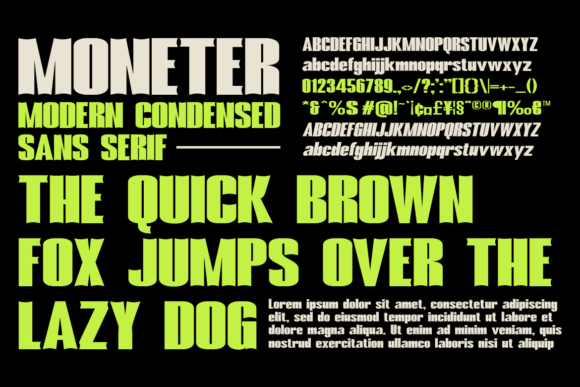 Moneter Font PNG with transparent background - Preview 1