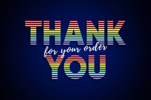 Neon Rainbow Font PNG with transparent background - Preview 6