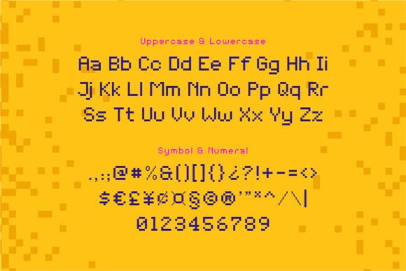 Pixelon Font PNG with transparent background - Preview 4
