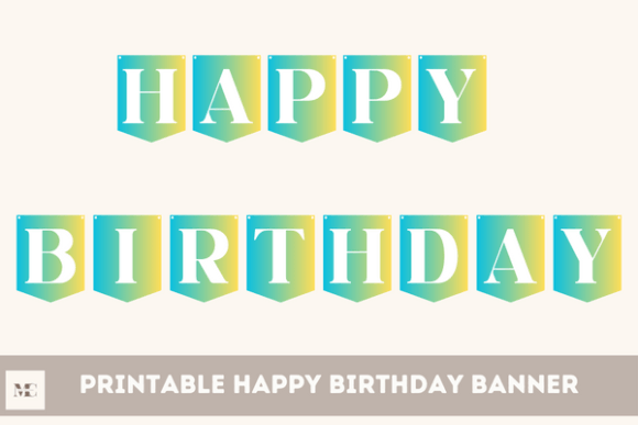 Printable Happy Birthday Banner
