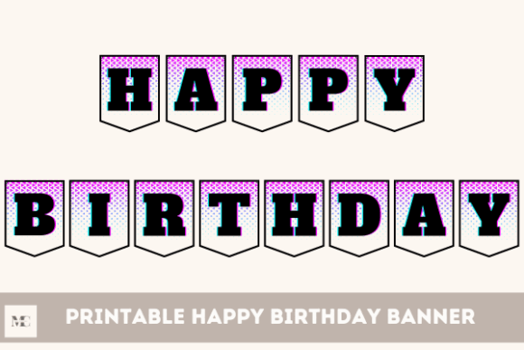 Printable Happy Birthday Banner