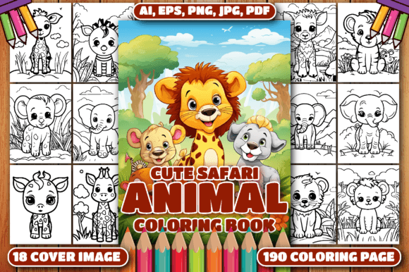 190 Cute Safari Animal Coloring Pages