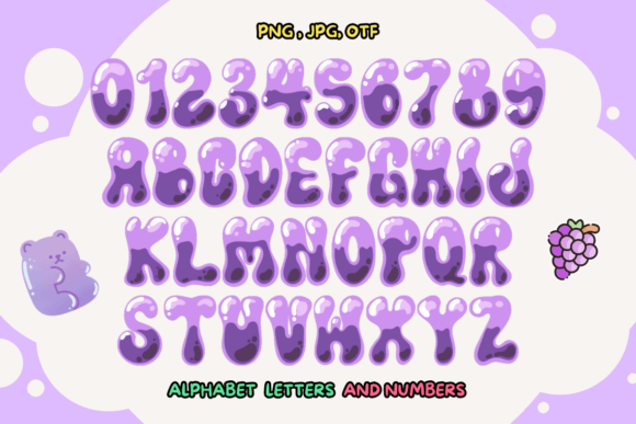 Bubble Grape Jelly Font - Preview 1
