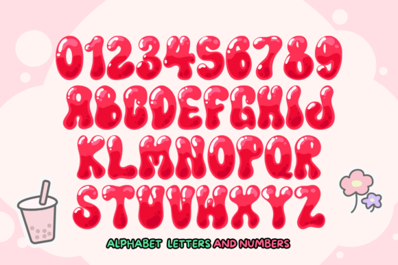 Bubble Strawberry Jelly Font - Preview 1