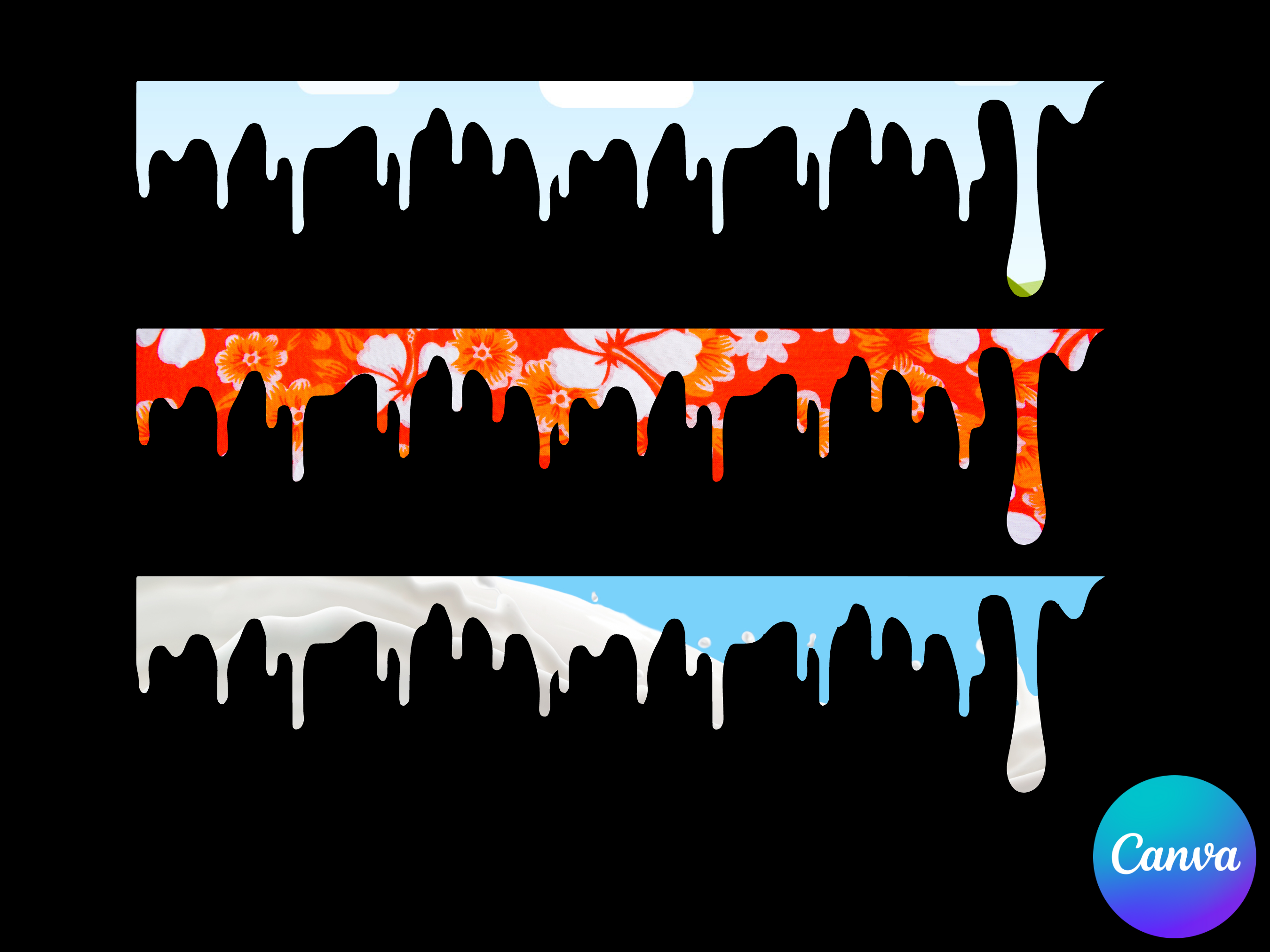 Dripping Paint Canva Frame