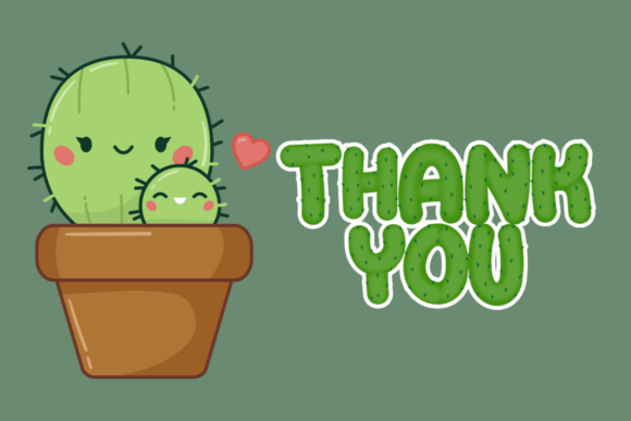 Fancy Succulent Plant Font PNG with transparent background - Preview 3