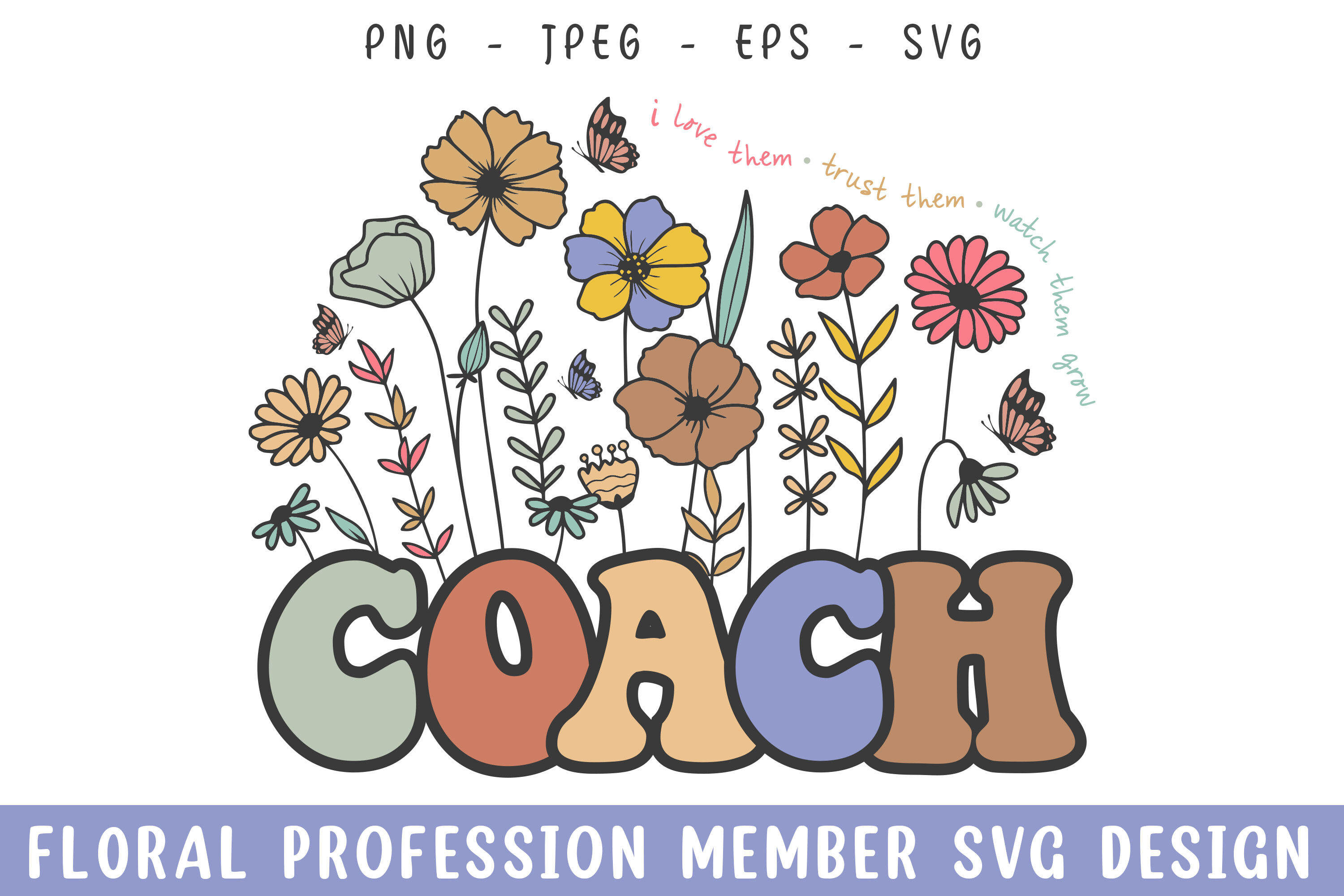 Floral coach vintage Flower profession