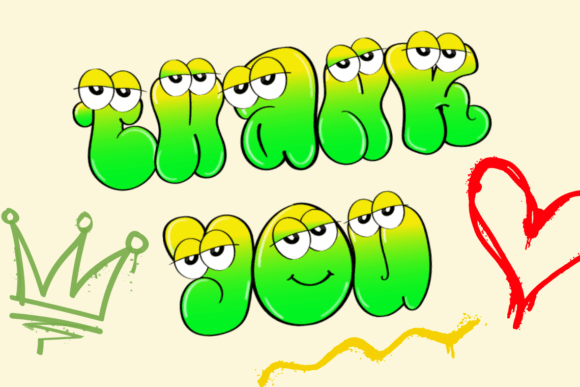 Graduation Cute Cartoon Font - Preview 1
