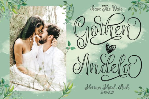 Hothen Outline Font PNG with transparent background - Preview 2
