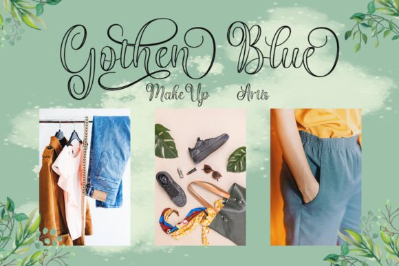 Hothen Outline Font PNG with transparent background - Preview 3