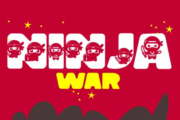 Ninja Kids Font PNG with transparent background - Preview 1
