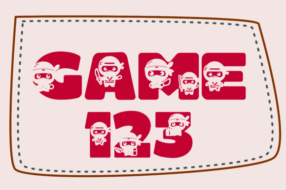 Ninja Kids Font PNG with transparent background - Preview 4