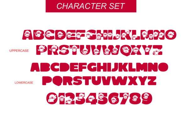 Ninja Kids Font PNG with transparent background - Preview 5