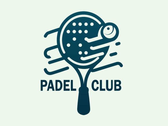 Padel Club Logo Template Flat Style