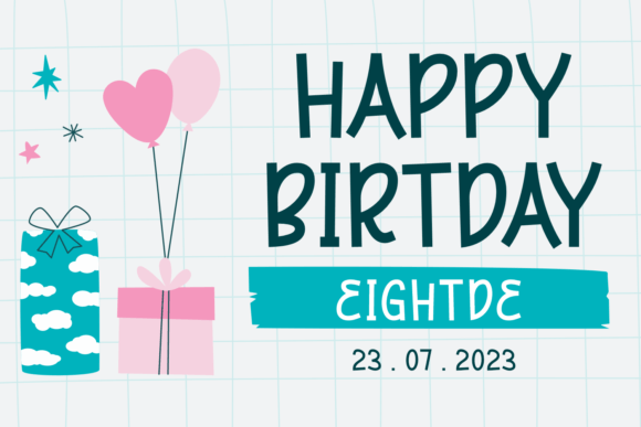 Rainbow Friendly Font PNG with transparent background - Preview 1