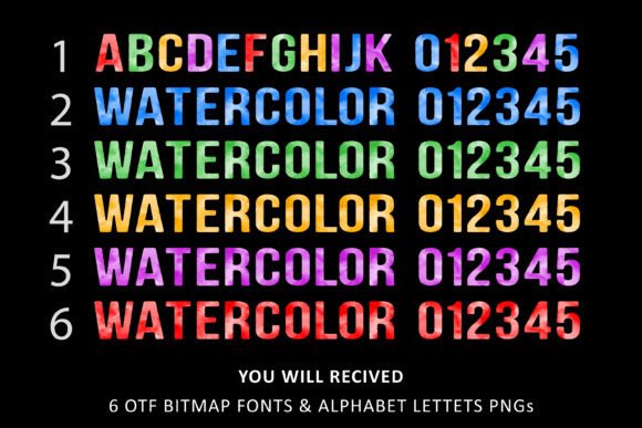 Preview of Watercolor Collection Font by Font Craft Studio