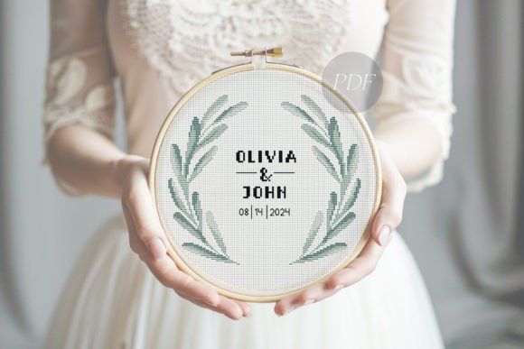 Wedding Cross Stitch Pattern Custom PDF