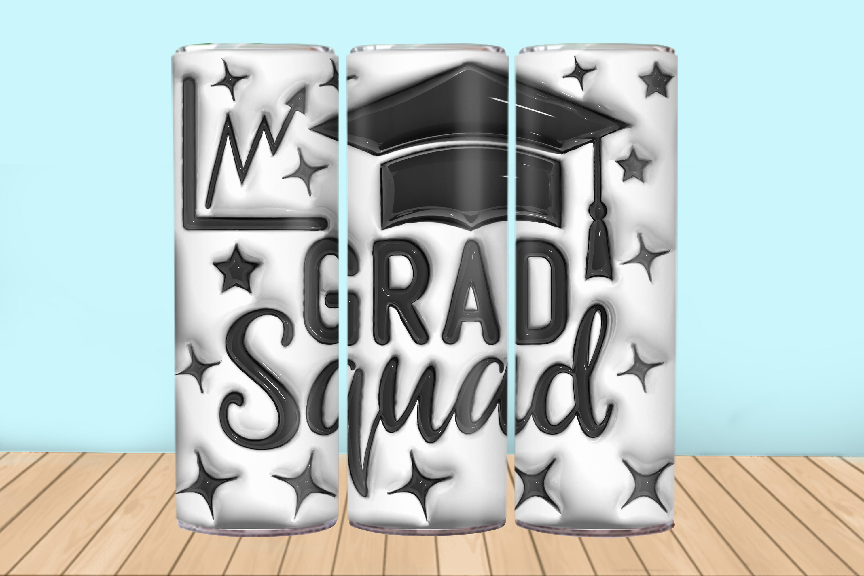 20oz 3d Inflated Grad Squad Tumbler Wrap Graphic by Creative Booth ...