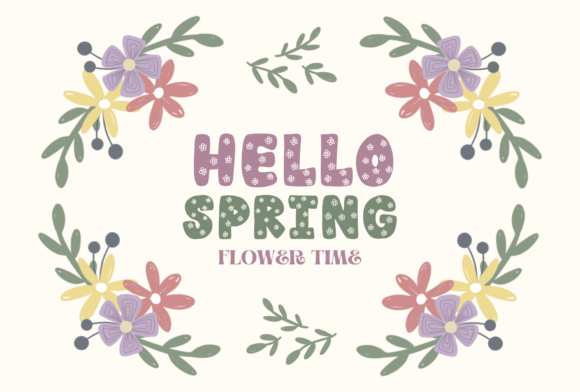 Flower Font - Preview 1