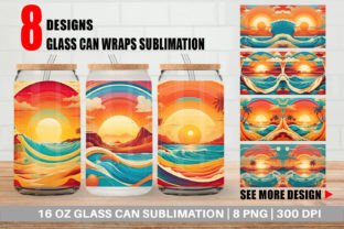 Glass Can Summer Beach Sunset Graphic by Artnoy · Creative Fabrica