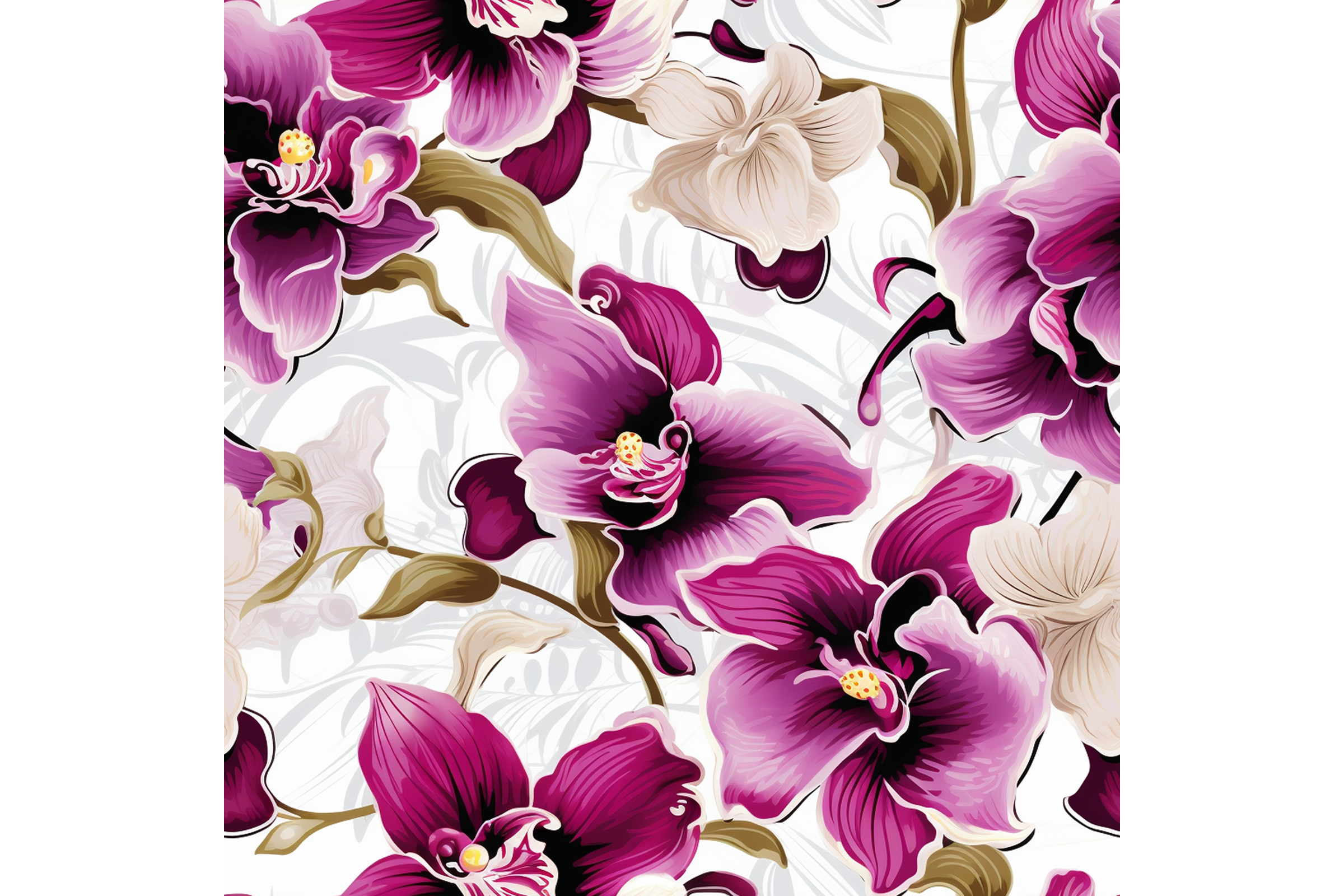 Pink Flowers Pattern Graphic by Ranya Art Studio · Creative Fabrica