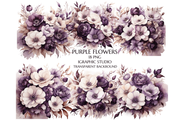 Peonies Clipart, Flowers Clipart Graphic by Igraphic Studio · Creative ...