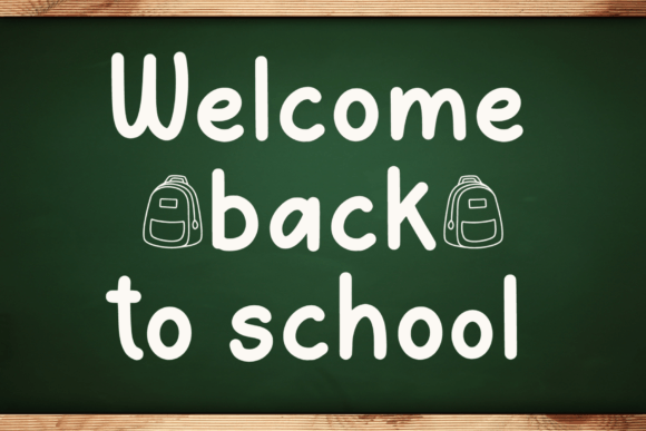 School Backpack Font PNG with transparent background - Preview 1