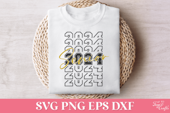 Senior 2024 Stacked SVG Cut File Graphic by Anastasia Feya · Creative ...