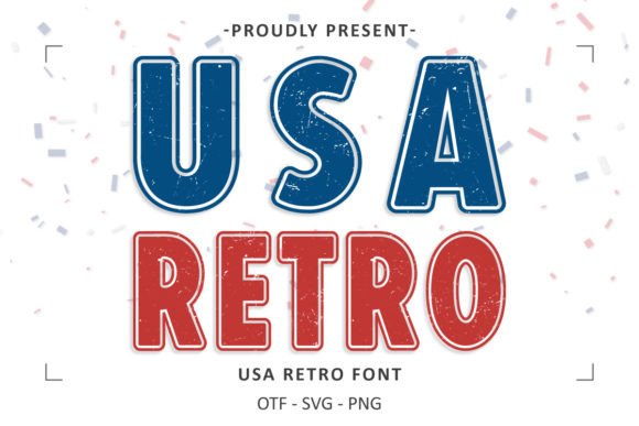 Usa Retro Color Fonts Font By Font Craft Studio