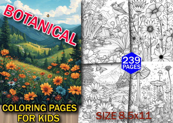 239 Botanical Coloring Pages for Kids