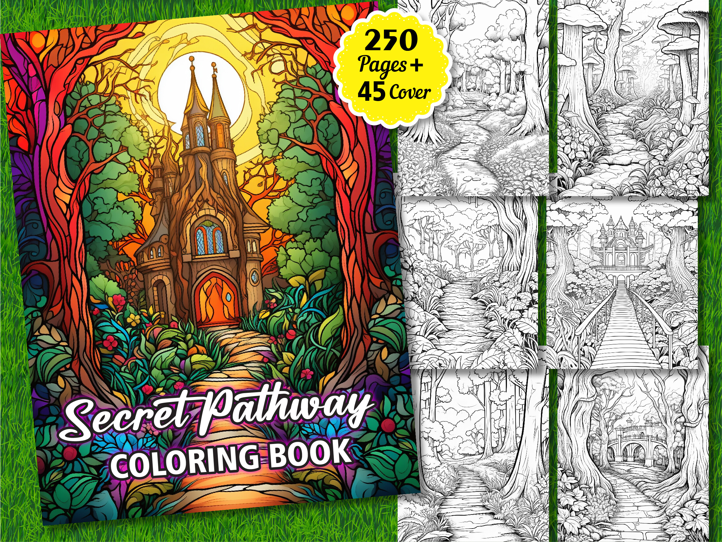 250 Secret Pathways Coloring Pages Kdp Graphic by KIDS ZONE · Creative ...
