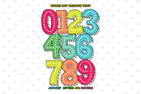 Bubble Dot Rainbow Font - Preview 1
