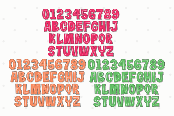 Bubble Dot Rainbow Font - Preview 2