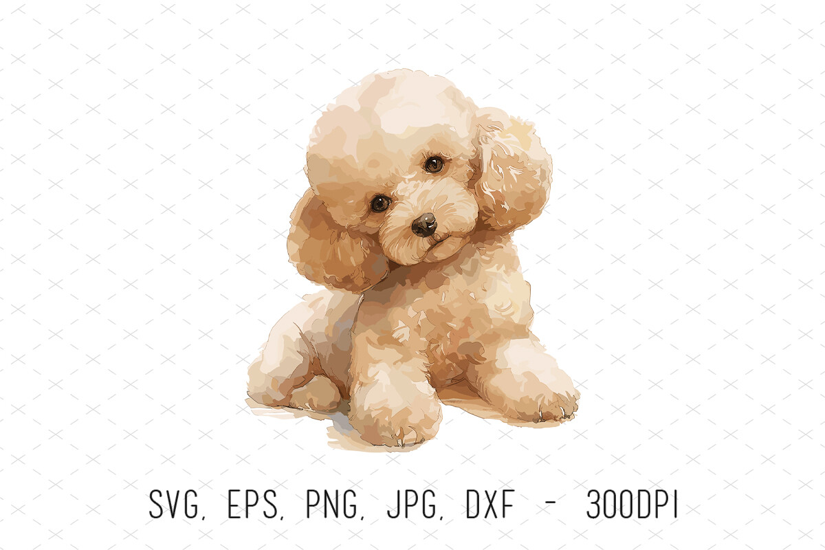 Cute Poodle Puppy Sublimation Clipart Graphic by ArtCursor · Creative ...